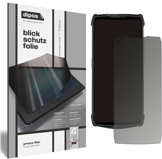 Blickschutzfolie von dipos passend für Ulefone Power Armor 13, präziser Zuschnitt und blasenfrei montiert