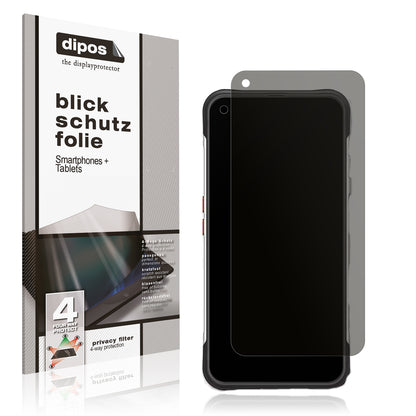 Blickschutzfolie von dipos passend für Unihertz Golden Eye, präziser Zuschnitt und blasenfrei montiert