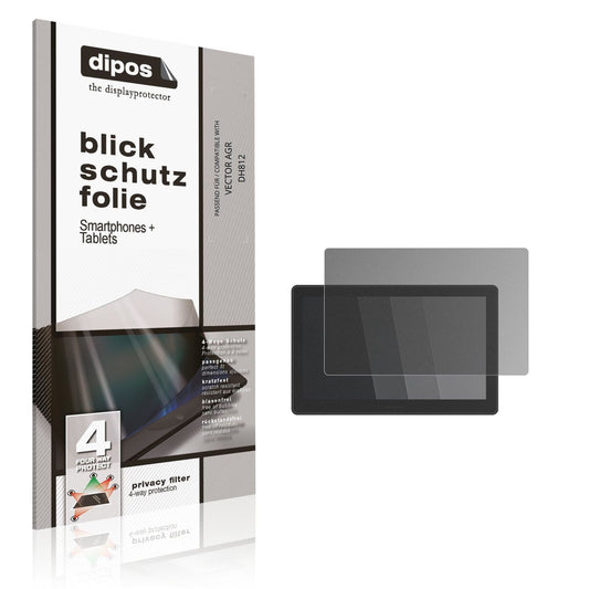 Blickschutzfolie von dipos passend für VECTOR AGR DH812, präziser Zuschnitt und blasenfrei montiert