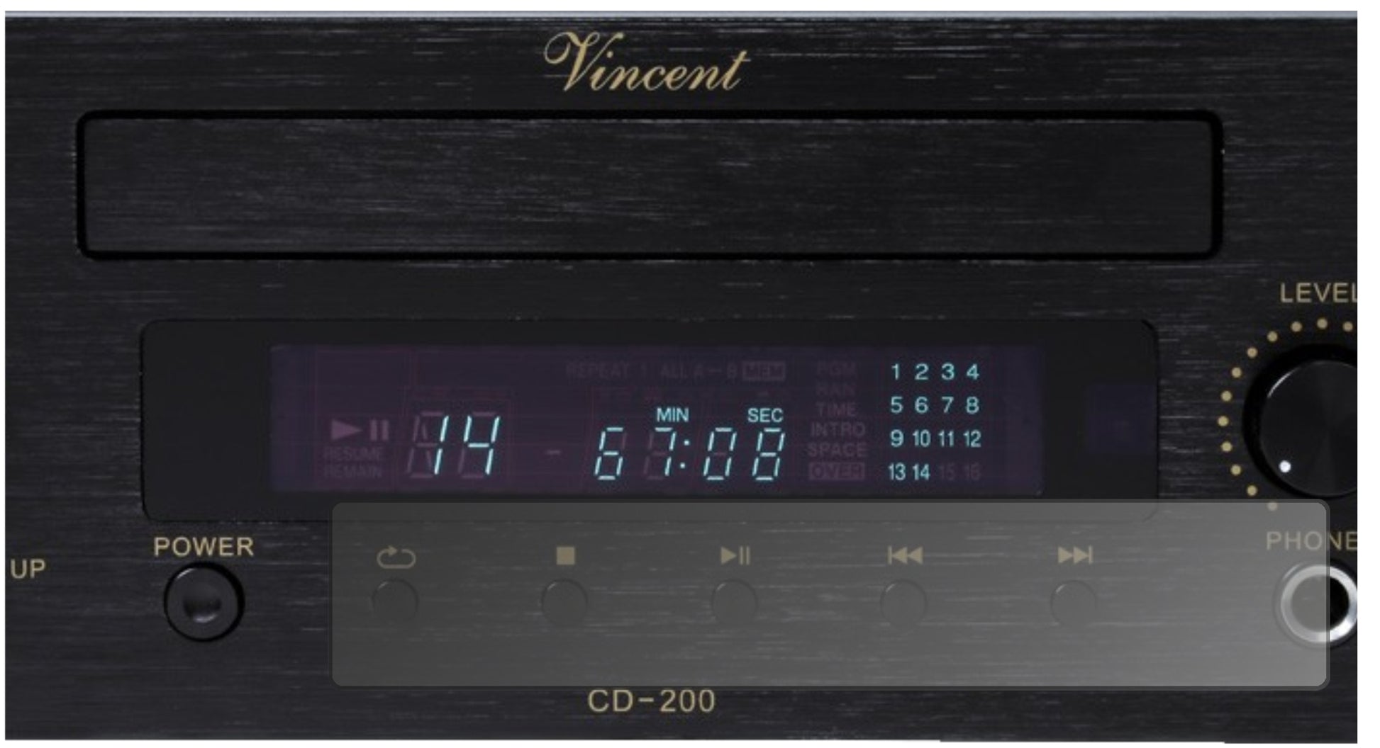 Blickschutzfolie von dipos passend für Vincent CD-200, präziser Zuschnitt und blasenfrei montiert