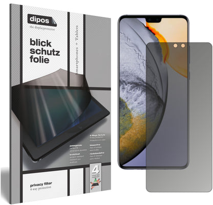 Blickschutzfolie von dipos passend für Vivo S7 5G, präziser Zuschnitt und blasenfrei montiert