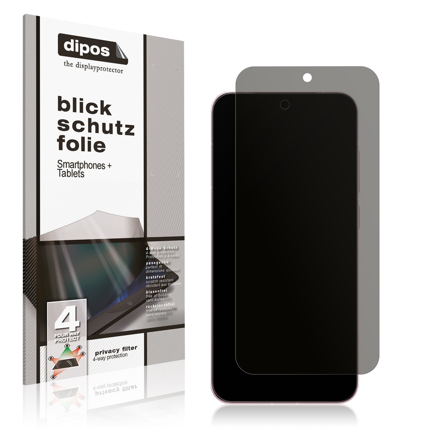 Blickschutzfolie von dipos passend für Vivo X200, präziser Zuschnitt und blasenfrei montiert