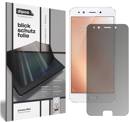 Blickschutzfolie von dipos passend für Vivo X9s, präziser Zuschnitt und blasenfrei montiert