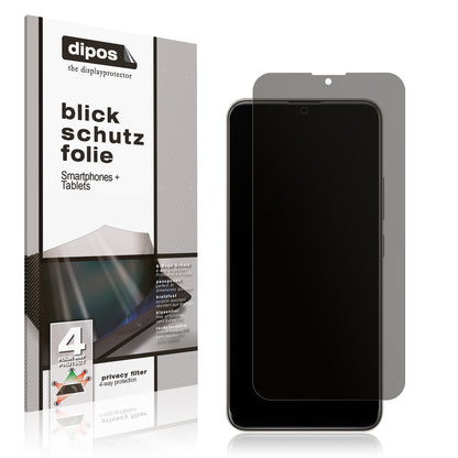 Blickschutzfolie von dipos passend für Vivo Y19 5G, präziser Zuschnitt und blasenfrei montiert