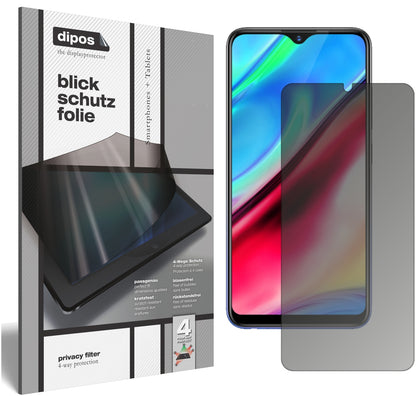 Blickschutzfolie von dipos passend für Vivo Y91, präziser Zuschnitt und blasenfrei montiert