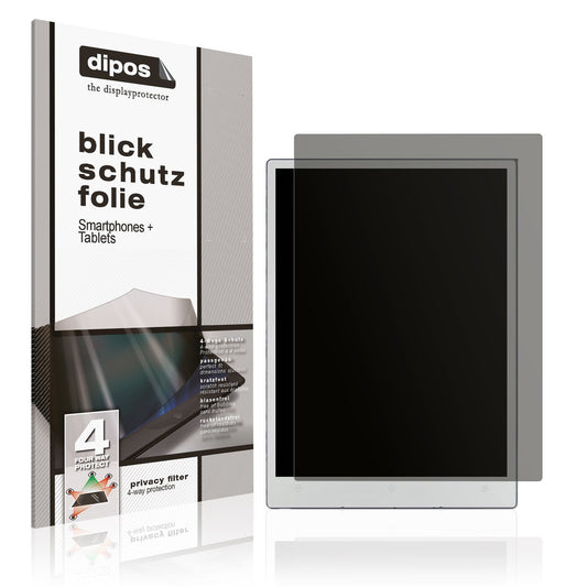 Blickschutzfolie von dipos passend für Viwoods AiPaper Carta 1300, präziser Zuschnitt und blasenfrei montiert