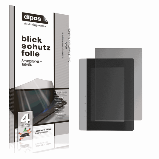 Blickschutzfolie von dipos passend f�r WAGO Control Panel Touch Panel 600, pr�ziser Zuschnitt und blasenfrei montiert
