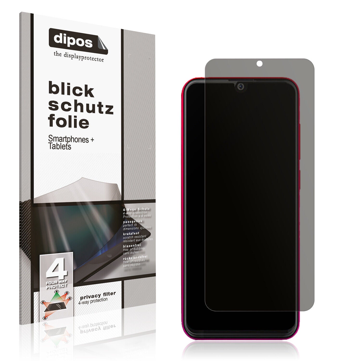Blickschutzfolie von dipos passend für Walton Primo N5, präziser Zuschnitt und blasenfrei montiert