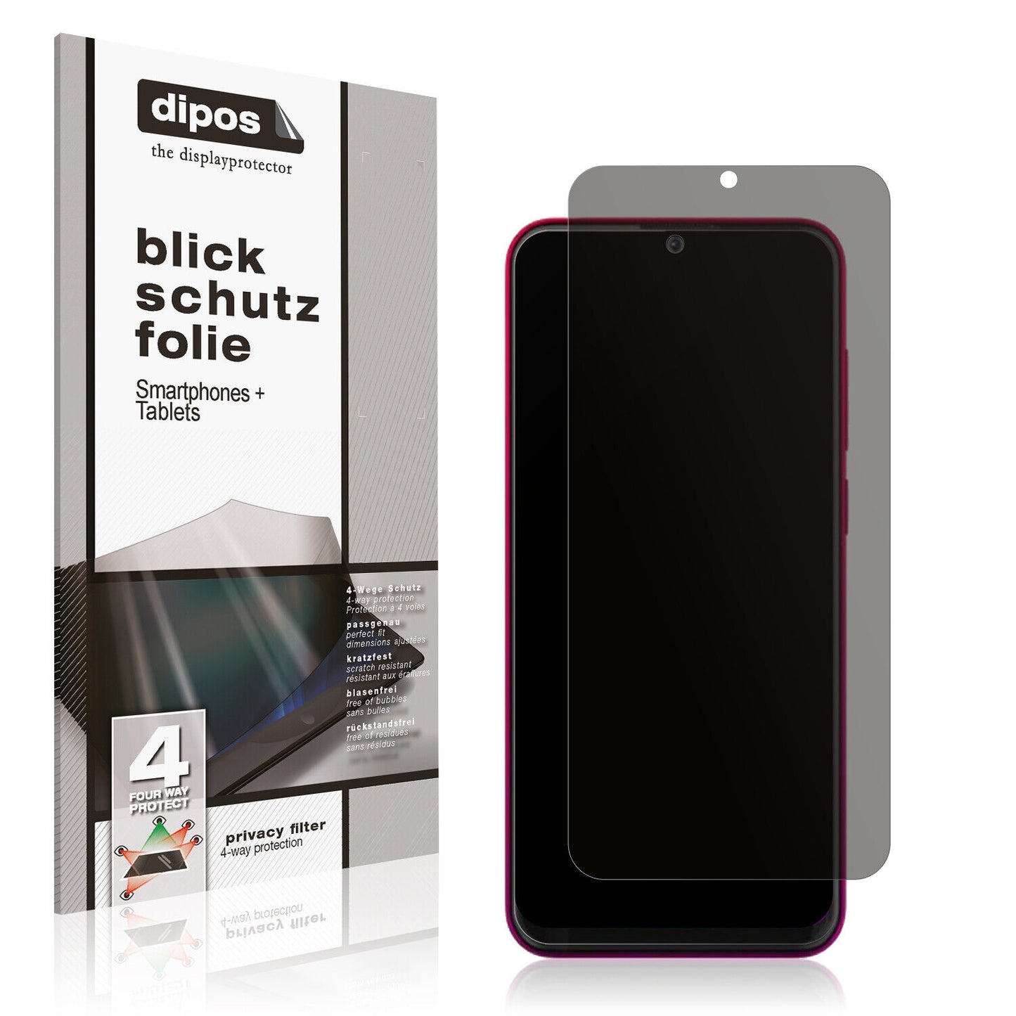 Blickschutzfolie von dipos passend für WALTON Primo RM4, präziser Zuschnitt und blasenfrei montiert