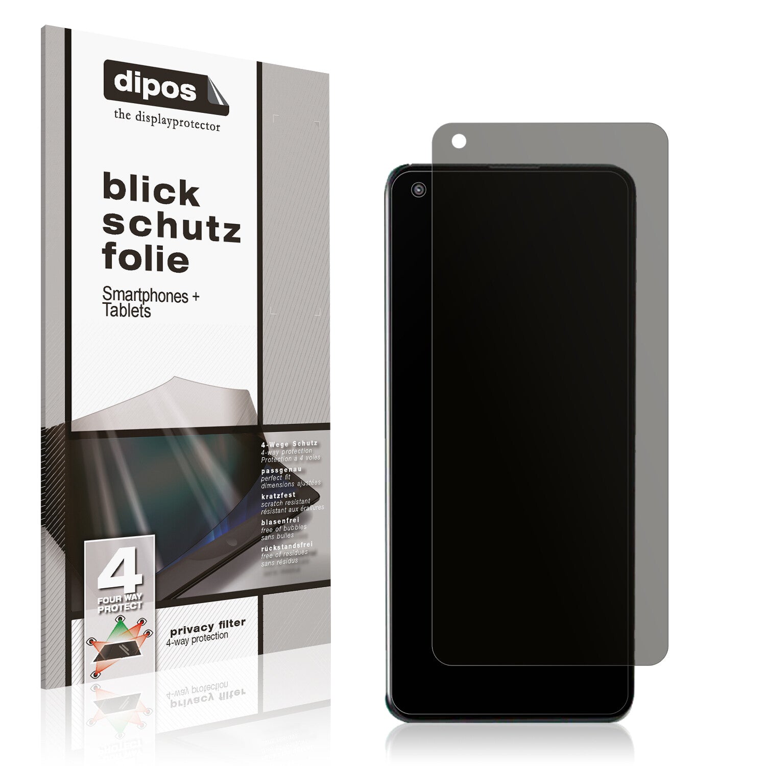 Blickschutzfolie von dipos passend für Walton Primo RX9, präziser Zuschnitt und blasenfrei montiert
