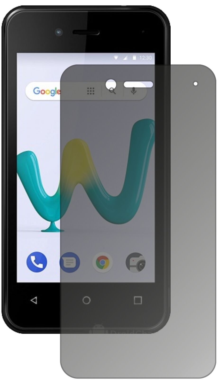 Blickschutzfolie von dipos passend für Wiko Sunny 3 Mini, präziser Zuschnitt und blasenfrei montiert