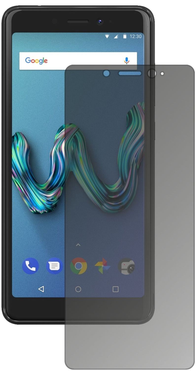 Blickschutzfolie von dipos passend für Wiko Tommy 3, präziser Zuschnitt und blasenfrei montiert
