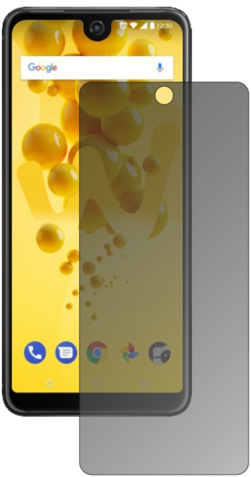 Blickschutzfolie von dipos passend für Wiko View 2, präziser Zuschnitt und blasenfrei montiert