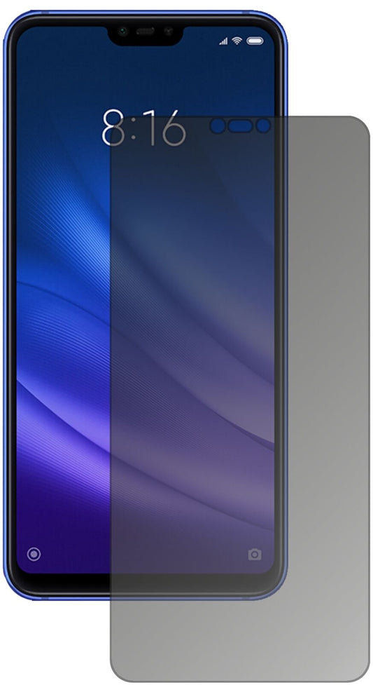 Blickschutzfolie von dipos passend für Xiaomi Mi 8 Lite, präziser Zuschnitt und blasenfrei montiert