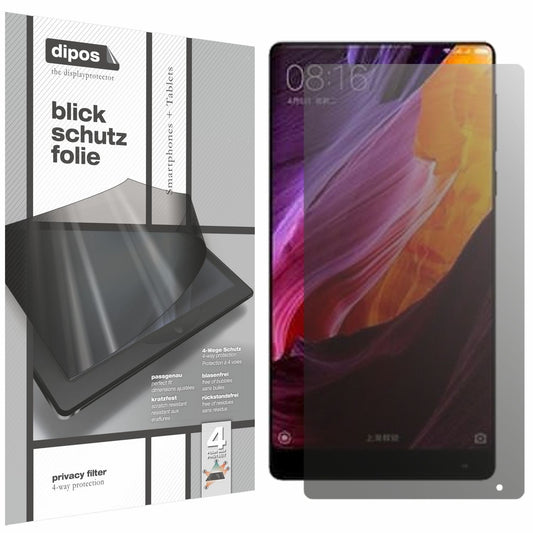 Blickschutzfolie von dipos passend für Xiaomi Mi Mix Nano, präziser Zuschnitt und blasenfrei montiert