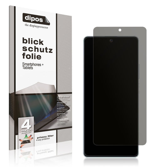 Blickschutzfolie von dipos passend für Xiaomi Poco F5, präziser Zuschnitt und blasenfrei montiert