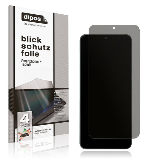 Blickschutzfolie von dipos passend für Xiaomi Poco M7 5G, präziser Zuschnitt und blasenfrei montiert