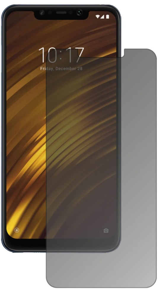 Blickschutzfolie von dipos passend für Xiaomi Pocophone F1, präziser Zuschnitt und blasenfrei montiert