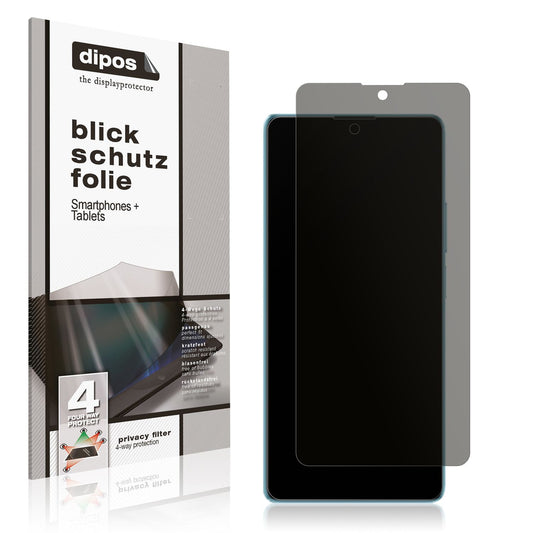 Blickschutzfolie von dipos passend für Xiaomi Redmi 13 5G, präziser Zuschnitt und blasenfrei montiert