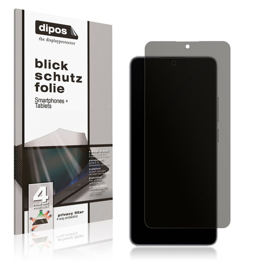 Blickschutzfolie von dipos passend für Xiaomi Redmi Turbo 4, präziser Zuschnitt und blasenfrei montiert