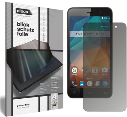 Blickschutzfolie von dipos passend für Xolo Era 2X, präziser Zuschnitt und blasenfrei montiert