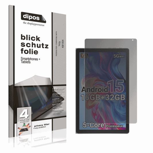 Blickschutzfolie von dipos passend für Yicty KB1004, präziser Zuschnitt und blasenfrei montiert