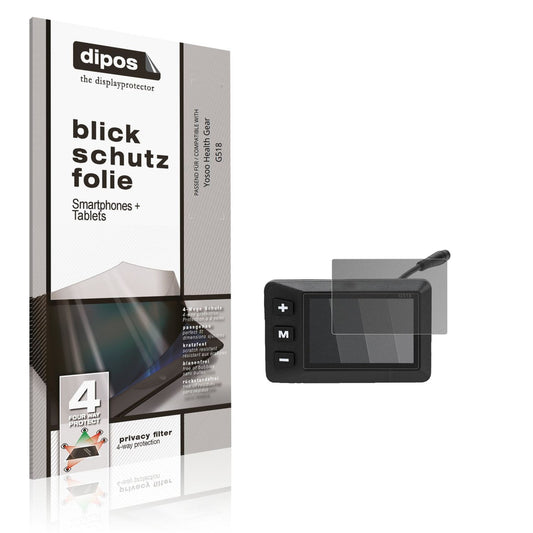 Blickschutzfolie von dipos passend für Yosoo Health Gear G518, präziser Zuschnitt und blasenfrei montiert