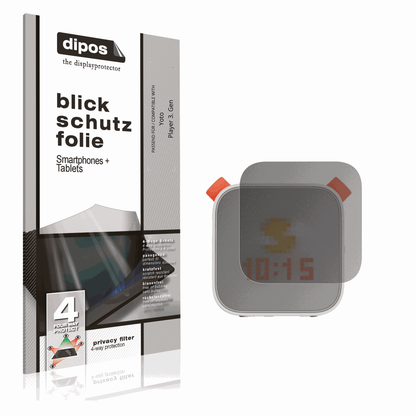 Blickschutzfolie von dipos passend für Yoto Player 3. Gen, präziser Zuschnitt und blasenfrei montiert