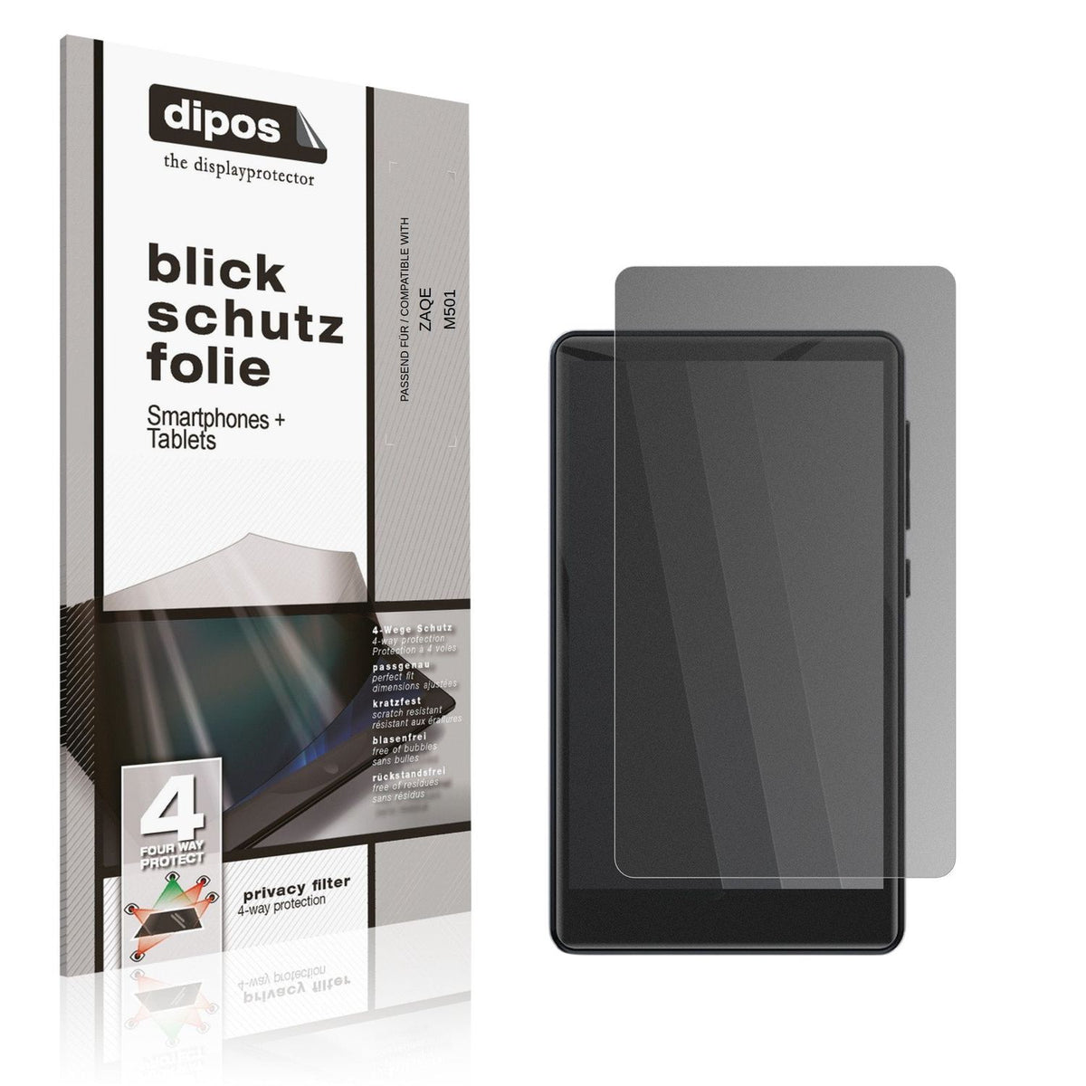 Displayschutz mit Blickschutzfilter-Effekt zur Unterstützung beim Schutz sensibler Daten
