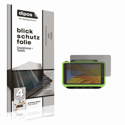 Blickschutzfolie von dipos passend für Zebra WT6400, präziser Zuschnitt und blasenfrei montiert