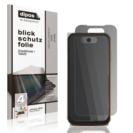 Blickschutzfolie von dipos passend für ZOKOE XS19PRO, präziser Zuschnitt und blasenfrei montiert