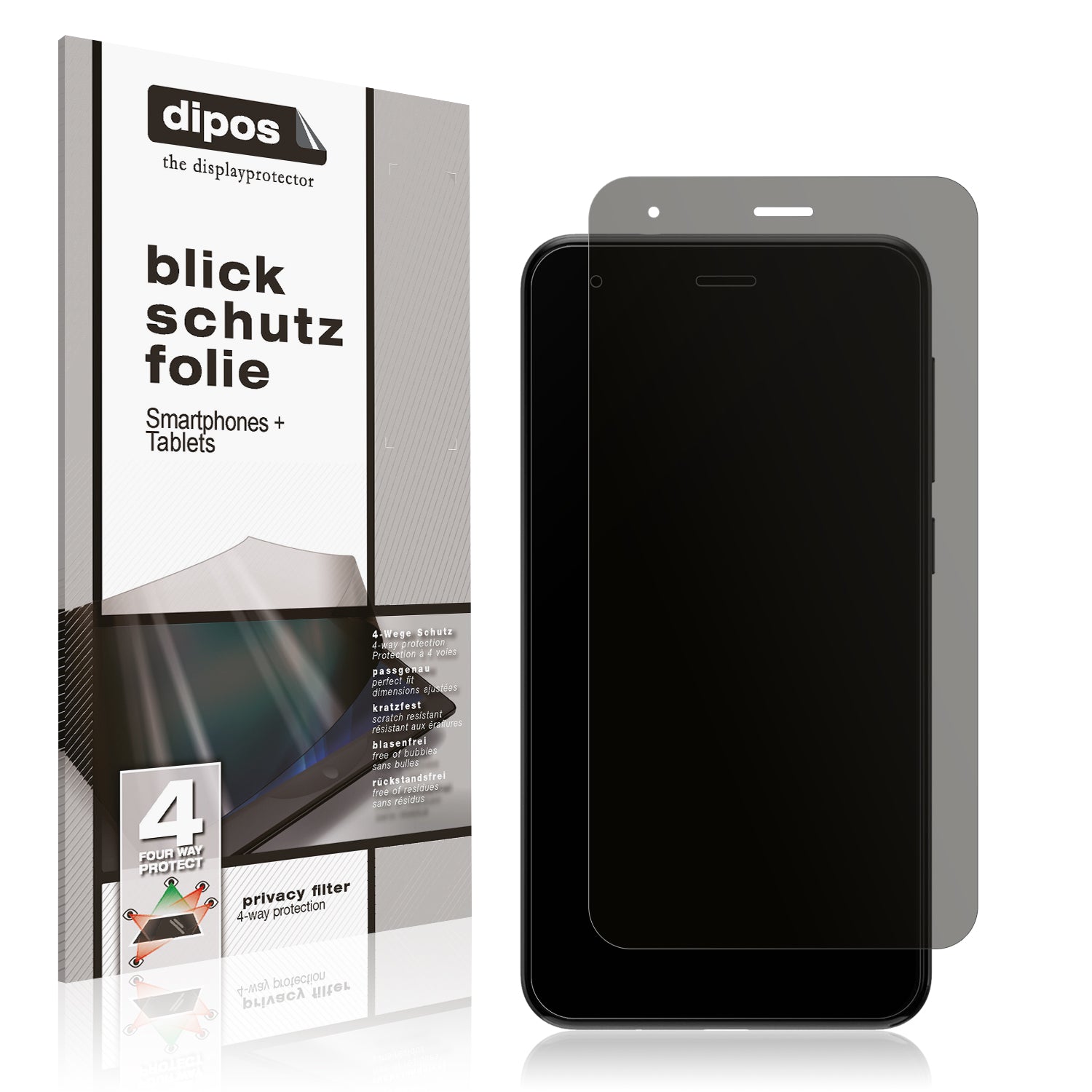 Blickschutzfolie von dipos passend für ZTE Blade A35 Lite, präziser Zuschnitt und blasenfrei montiert