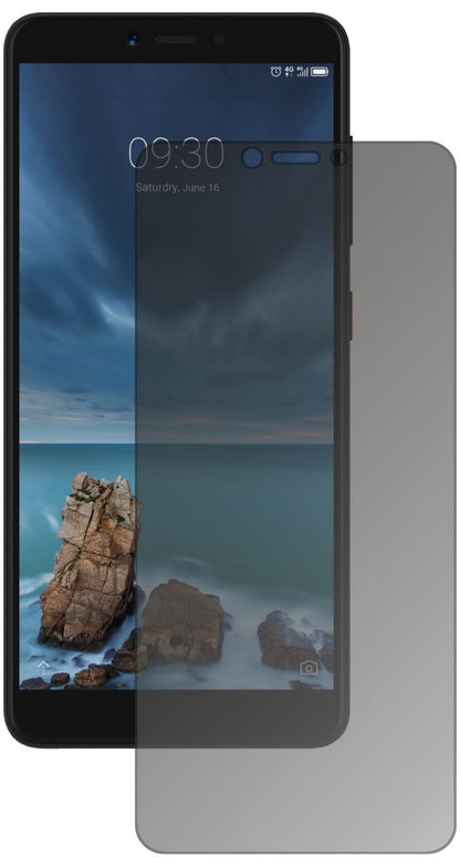 Blickschutzfolie von dipos passend für ZTE Blade A7 Vita, präziser Zuschnitt und blasenfrei montiert