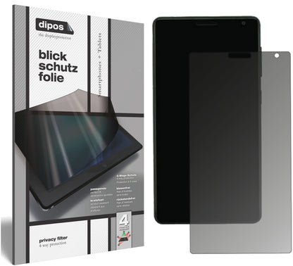 Blickschutzfolie von dipos passend für ZUK Edge, präziser Zuschnitt und blasenfrei montiert