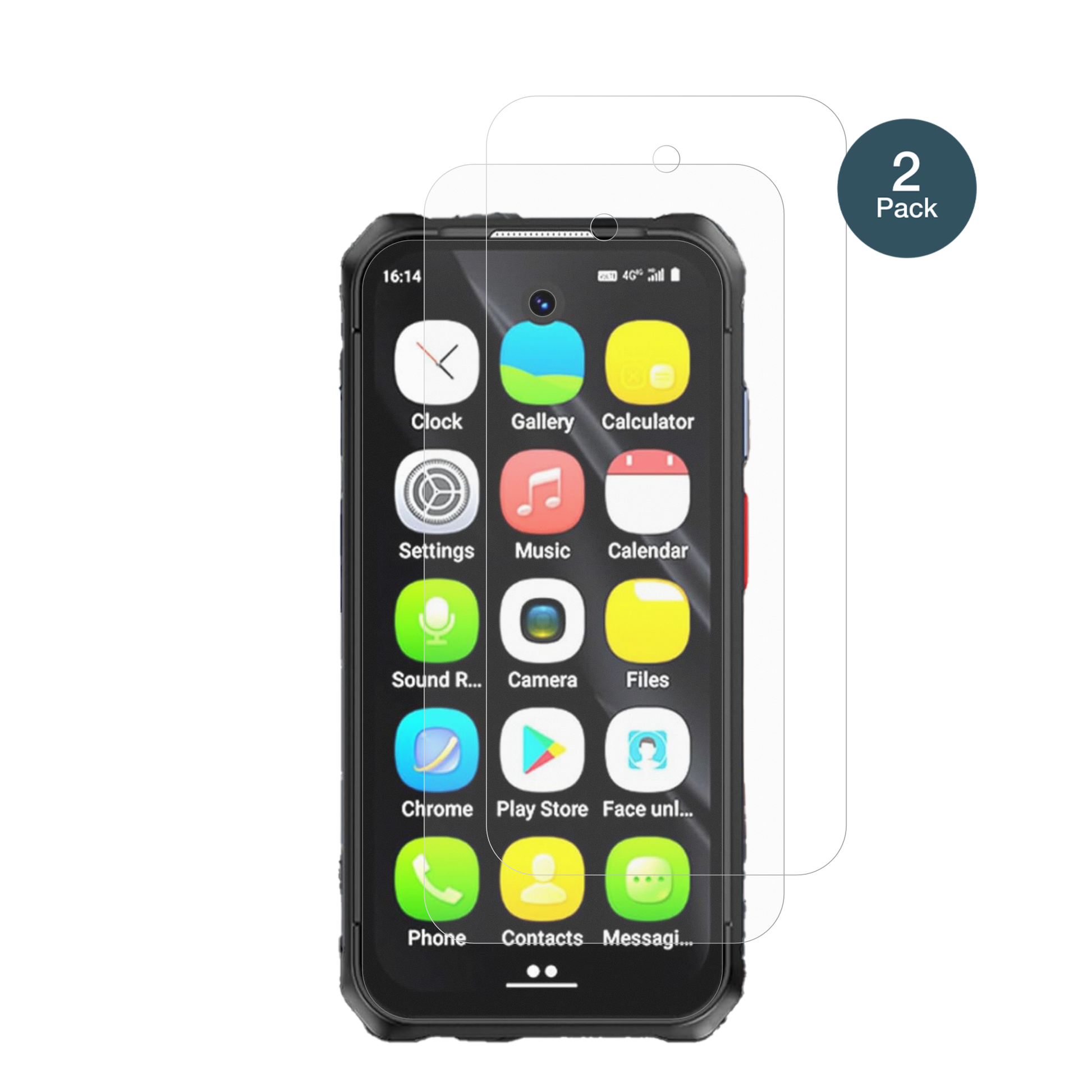 BLKE MaxMini-Smartphone 3.7 Zoll mit aufgebrachter dipos Panzerfolie, die lästige Fingerabdrücke minimiert