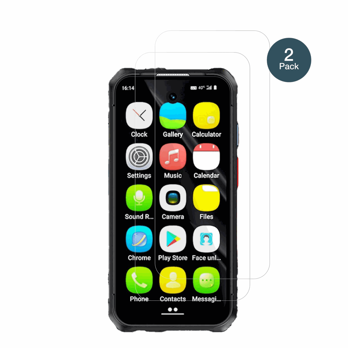 BLKE MaxMini-Smartphone 3.7 Zoll mit aufgebrachter dipos Flex Schutzfolie, glasklare Darstellung ohne Einschränkungen