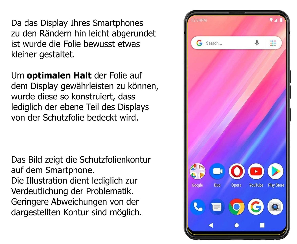 dipos Displayschutz für BLU BOLD N1, mattierte Oberfläche, robuste Festigkeit und perfekte Passform