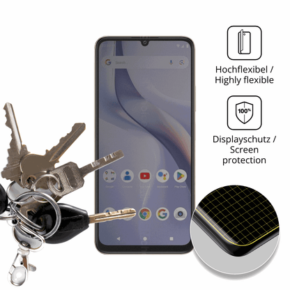 dipos Displayschutz für BLU Bold K12, mit Blickschutzfilter und perfekter Passform auch für die Rundungen