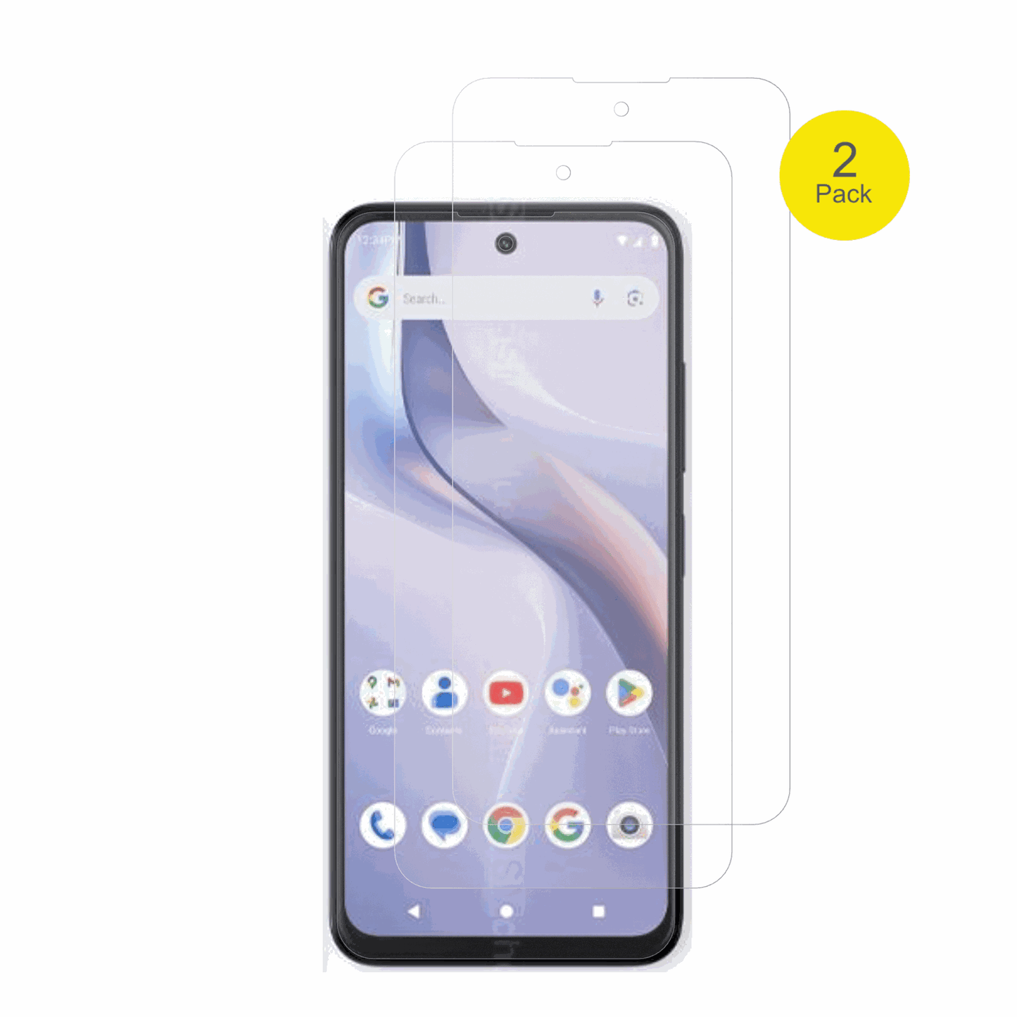 BLUBold K22 mit aufgebrachter dipos Flex Schutzfolie, glasklare Darstellung ohne Einschränkungen