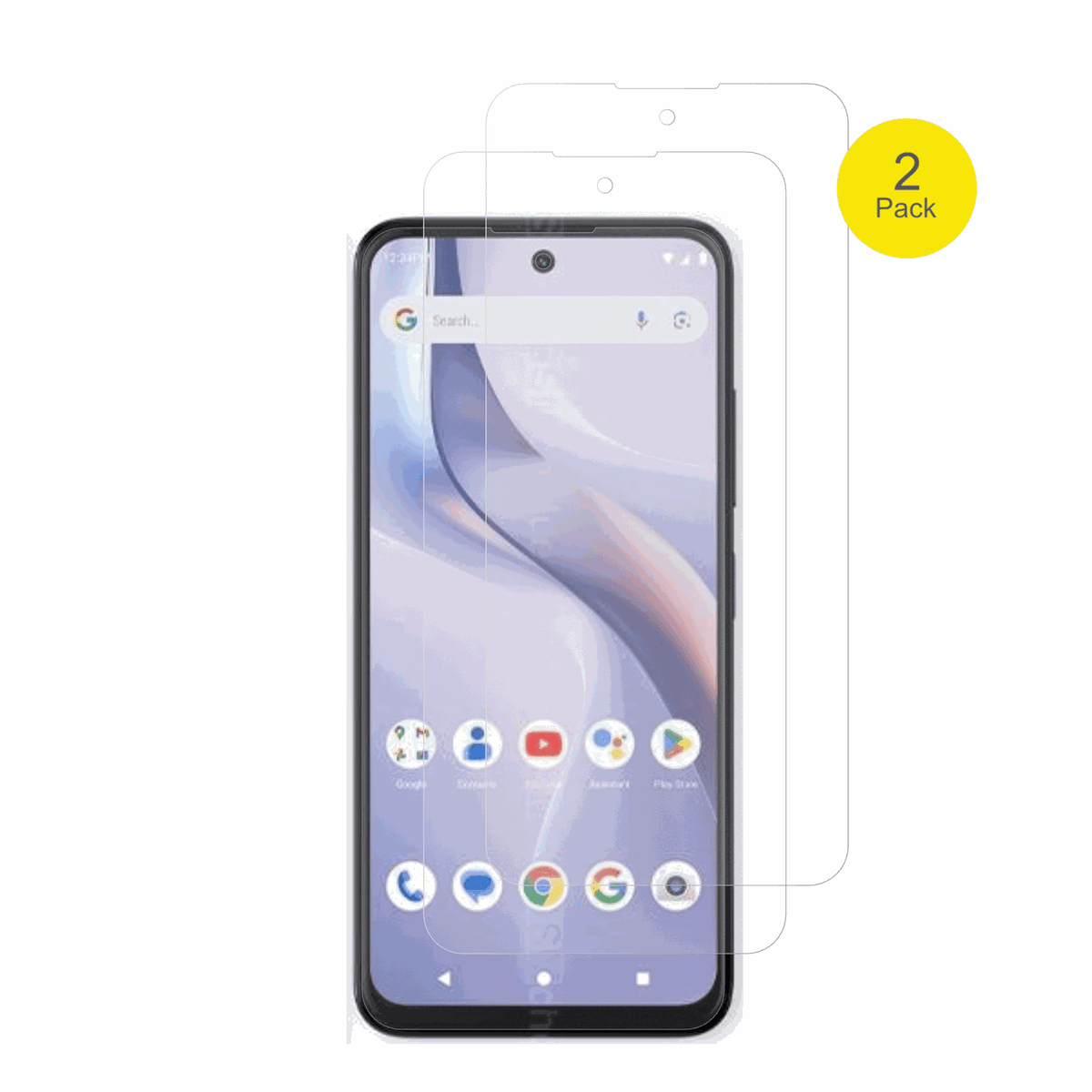 BLUBold K22 mit aufgebrachter dipos Flex Schutzfolie, glasklare Darstellung ohne Einschränkungen