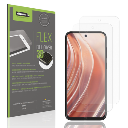 Matte Displayschutzfolie von dipos passend für BLU G45, 100% Displayabdeckung und blasenfreie Montage