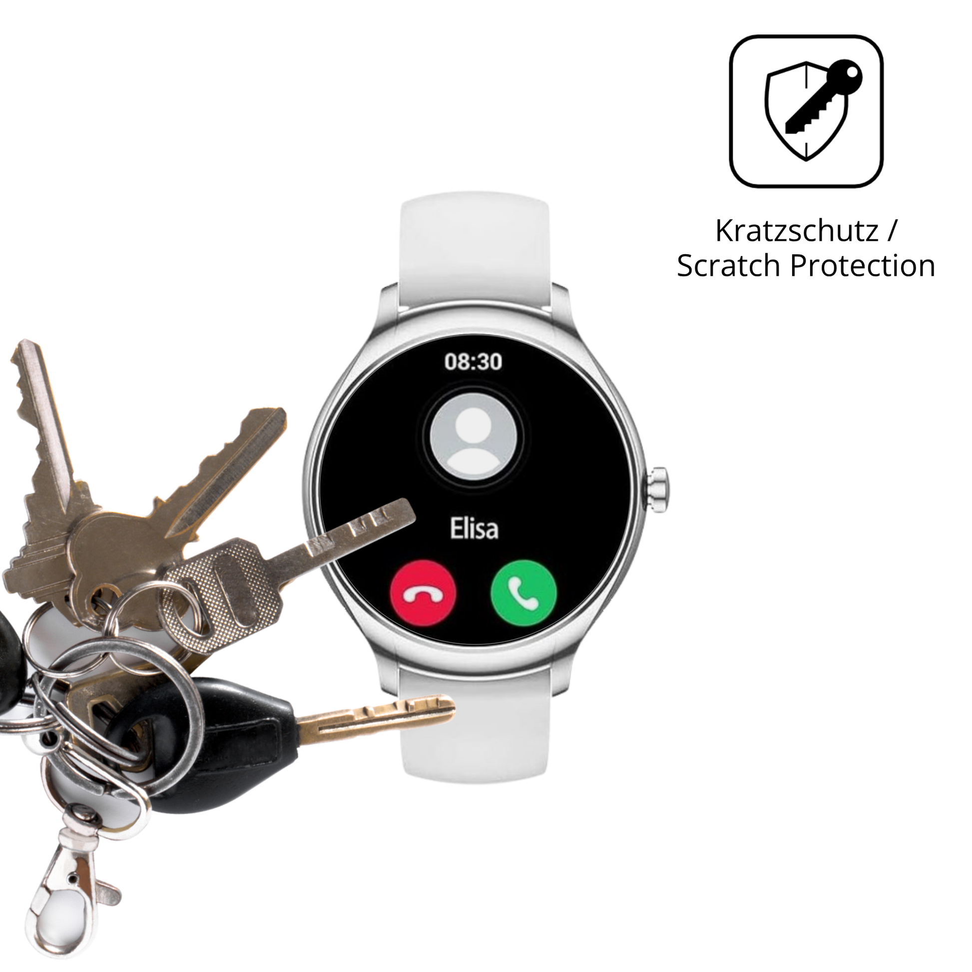 Schutz gegen Kratzer auf dem BOALZETD KT67 1.39 Zoll Glas durch Schlüssel oder Ähnliches