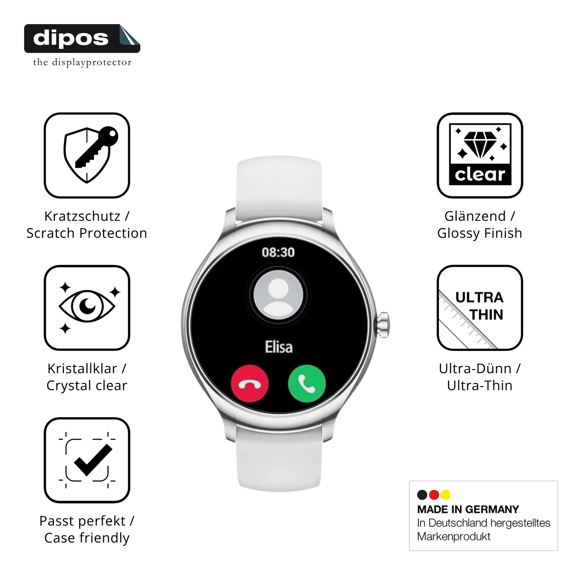 Displayschutz hergestellt in Deutschland, höchste Qualität made in Germany