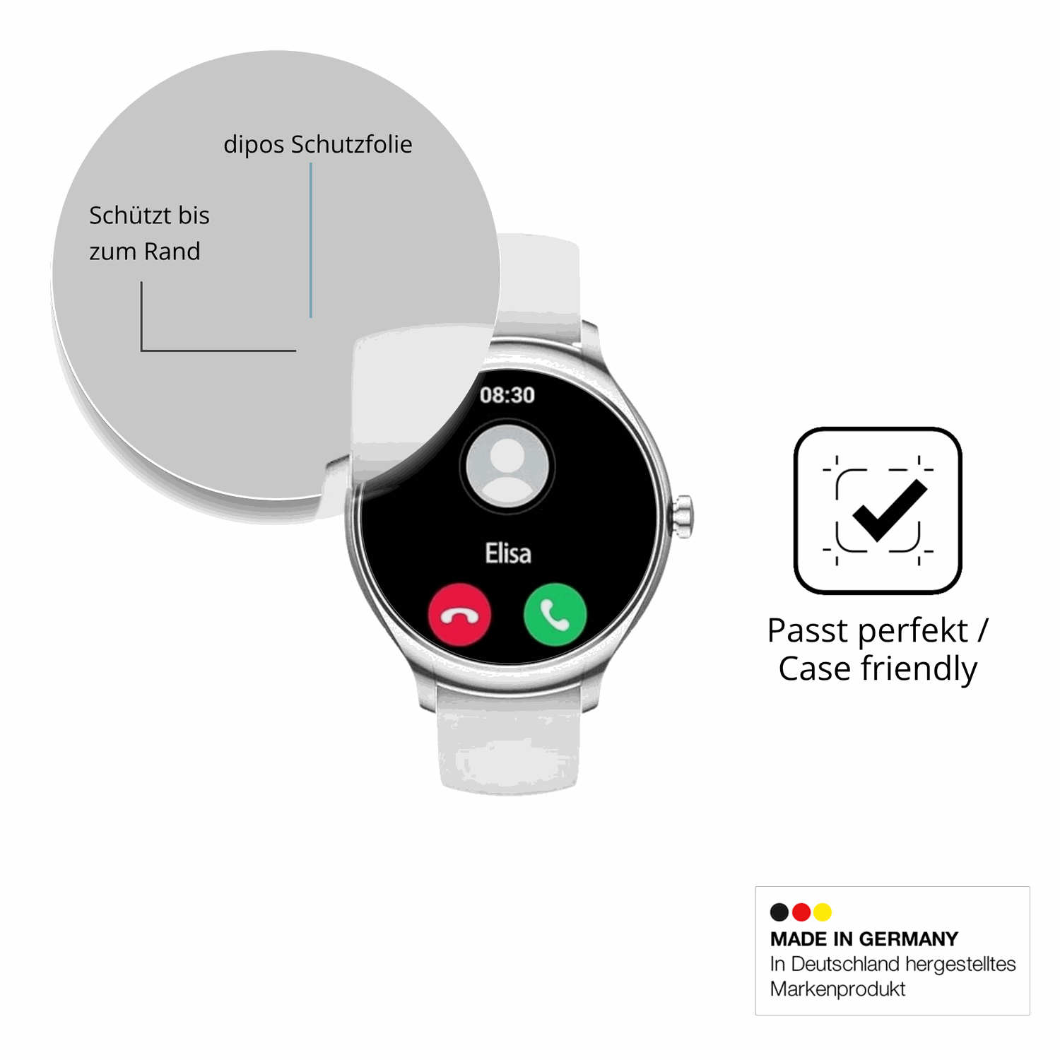 Besonders flexibler Displayschutz mit Anti-Shock-Schicht im Materialmix