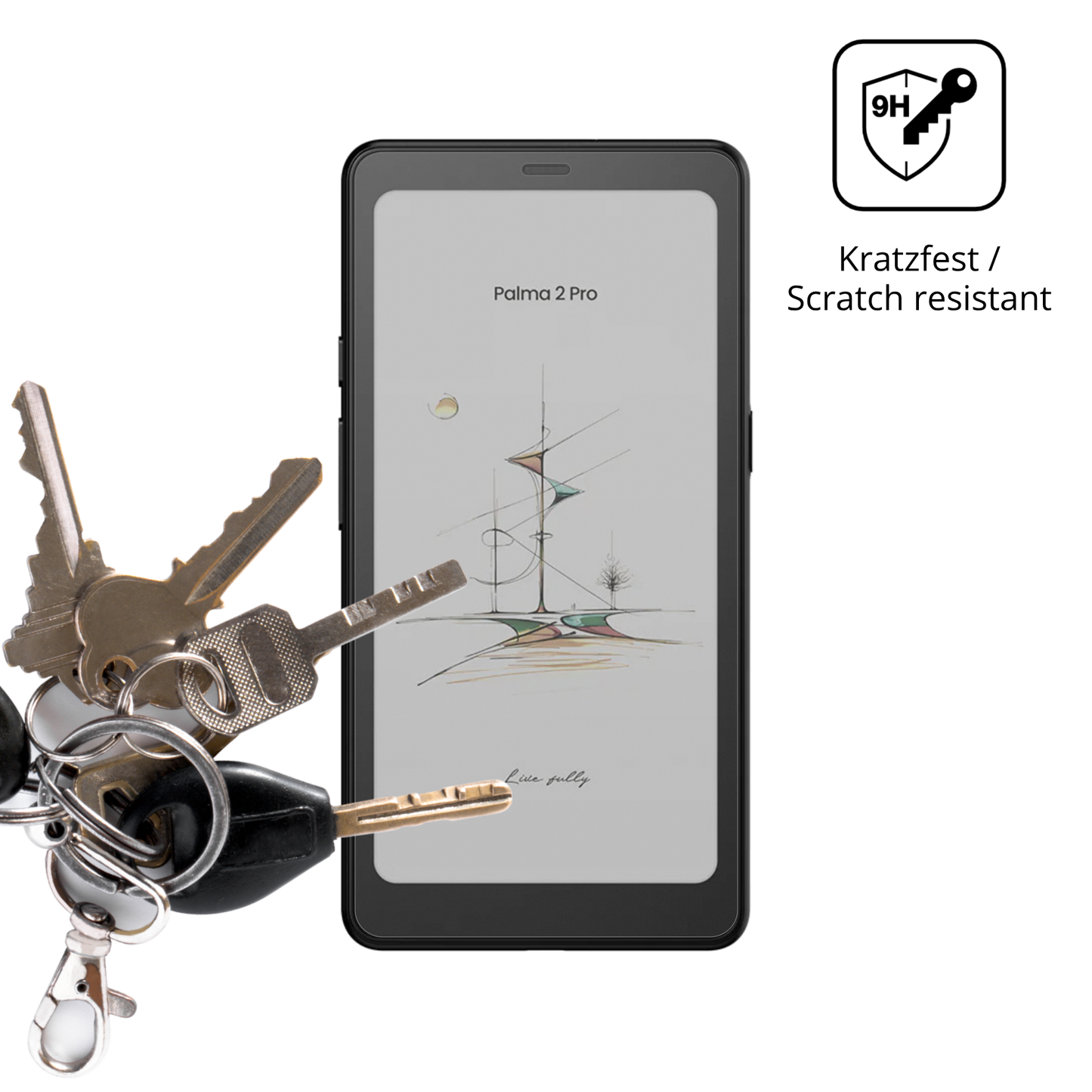 dipos Displayschutz für booxpalma 2 pro, mattierte Oberfläche, robuste Festigkeit und perfekte Passform