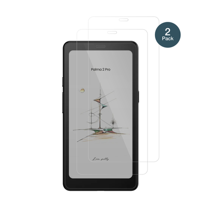 booxpalma 2 pro mit aufgebrachter dipos Flex Schutzfolie, glasklare Darstellung ohne Einschränkungen