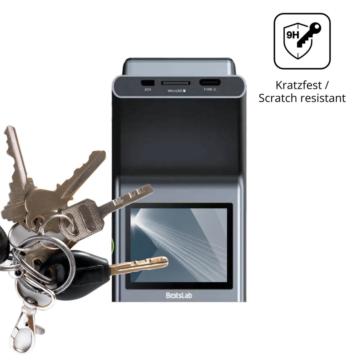 dipos Displayschutz für Botslab G300H Plus, transparente Oberfläche, perfekte Passform auch für die Rundungen
