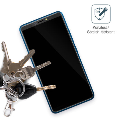 dipos Displayschutz für BQ 6030G Practic, transparente Oberfläche, perfekte Passform auch für die Rundungen