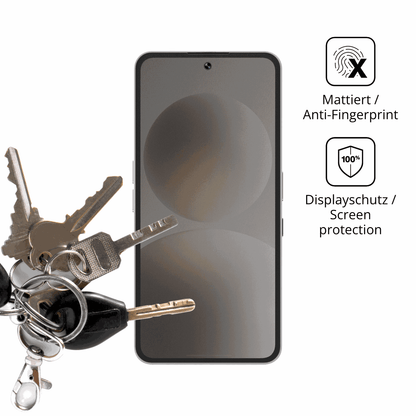 dipos Displayschutz für Brain Natural AI Phone BGX5, mattierte Oberfläche, Blickschutzfilter und perfekter Passform