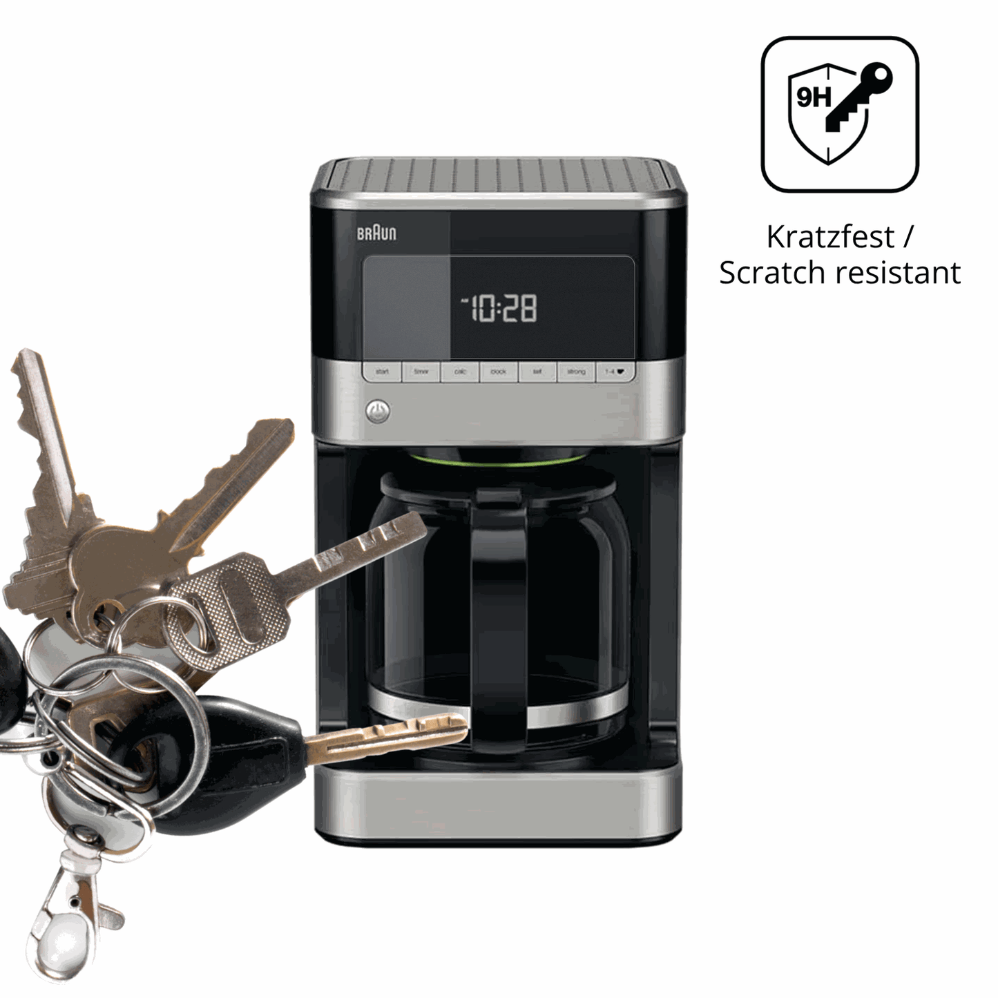 dipos Displayschutz für Braun PurAroma 7, mattierte Oberfläche, robuste Festigkeit und perfekte Passform